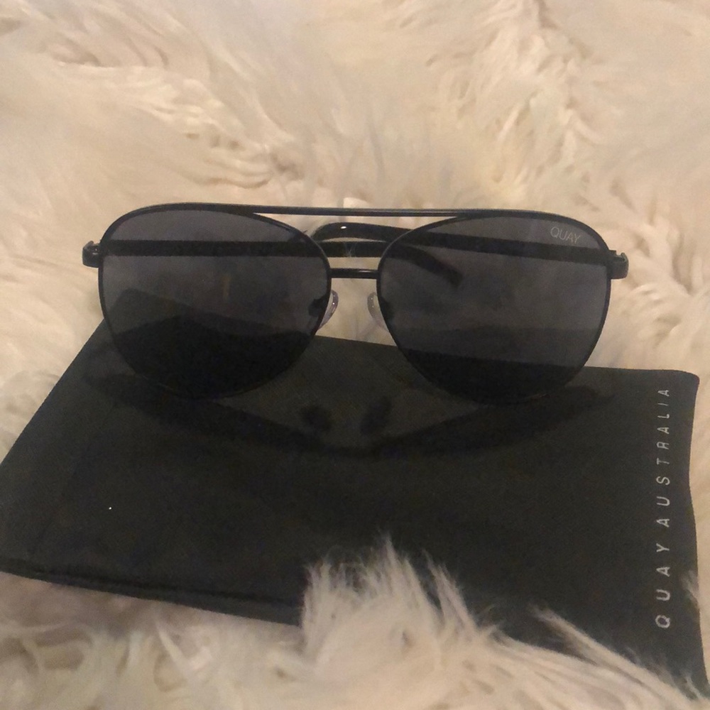 Quay Australia Solstice aviator sunglasses black
